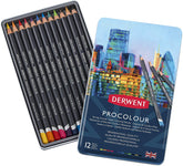 Derwent Colored Pencils Tin 12 Count - Al Masam Stationery LLC